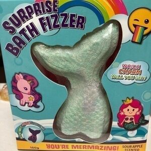 🎁 5/$40 Mermaid Tail 🛁 Surprise Bath Fizzer. Sour Apple Scent